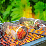 Grill kurv i brug på grill — fisk og grøntsager nemt vendt, miniature 3
